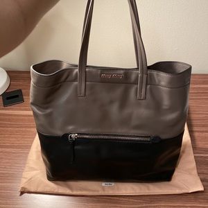 MIU MIU Tote Bag black/grey Limited Edition